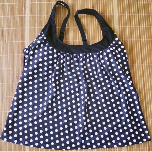 New - Without Tags, Women's Retro Polka Dot Tankini Two Pieces Swimsuit; Size XL - Picture 3 of 8
